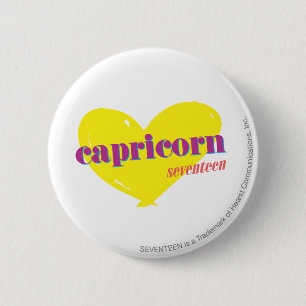 Capricorn 3 6 cm round badge
