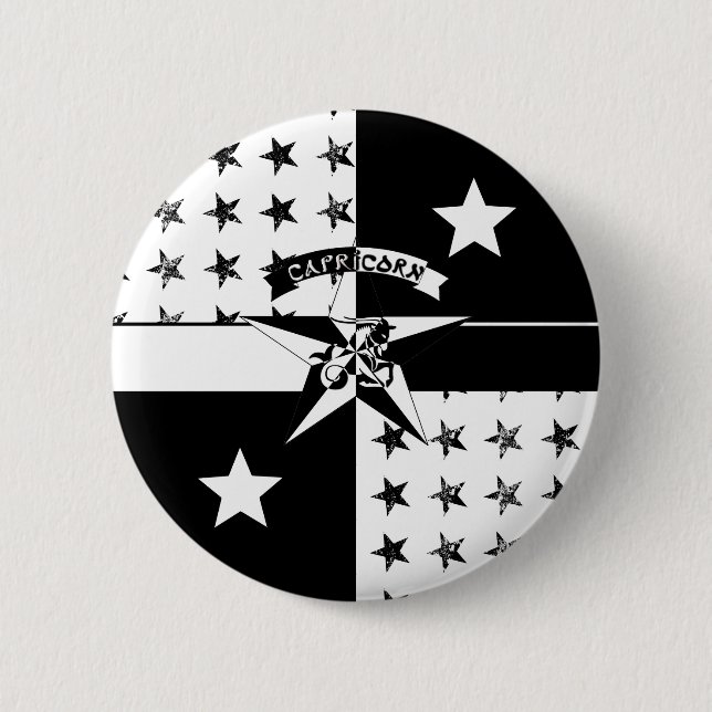 Capricorn 6 Cm Round Badge (Front)