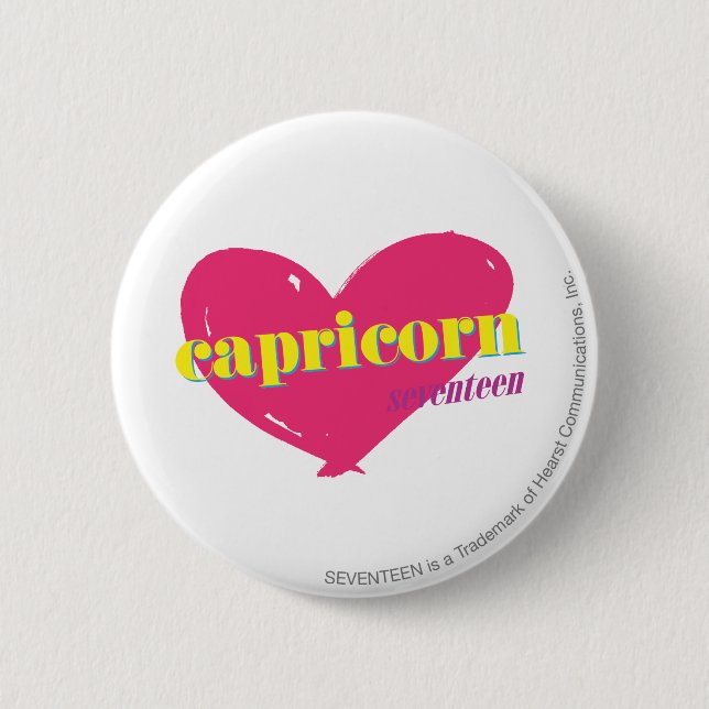 Capricorn 6 Cm Round Badge (Front)