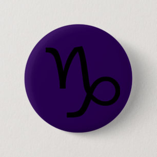 Capricorn 6 Cm Round Badge