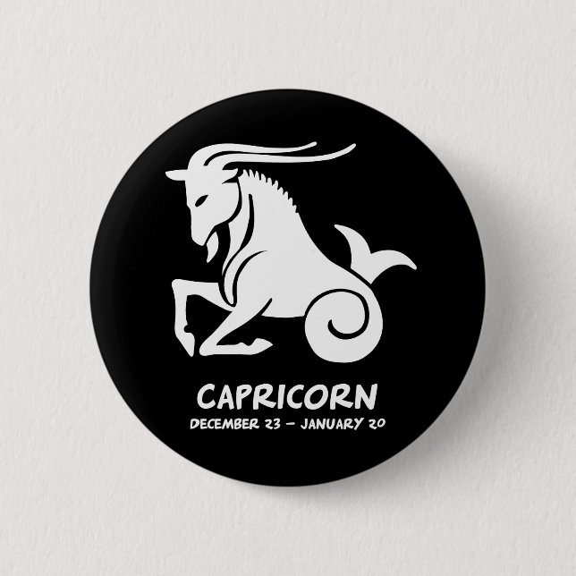 Capricorn 6 Cm Round Badge (Front)