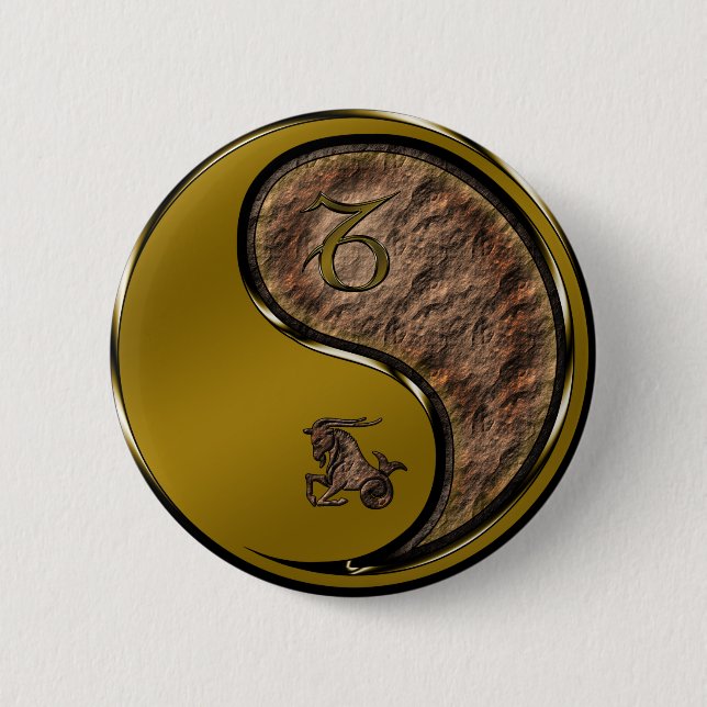 Capricorn 6 Cm Round Badge (Front)