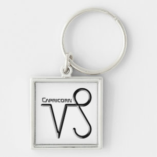 CAPRICORN, Abstract Design of the Zodiac Sign,  Key Ring