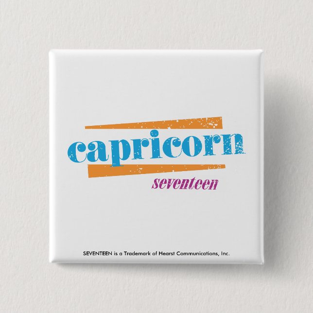 Capricorn Aqua 15 Cm Square Badge (Front)