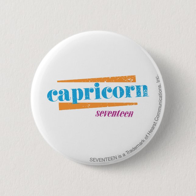 Capricorn Aqua 6 Cm Round Badge (Front)