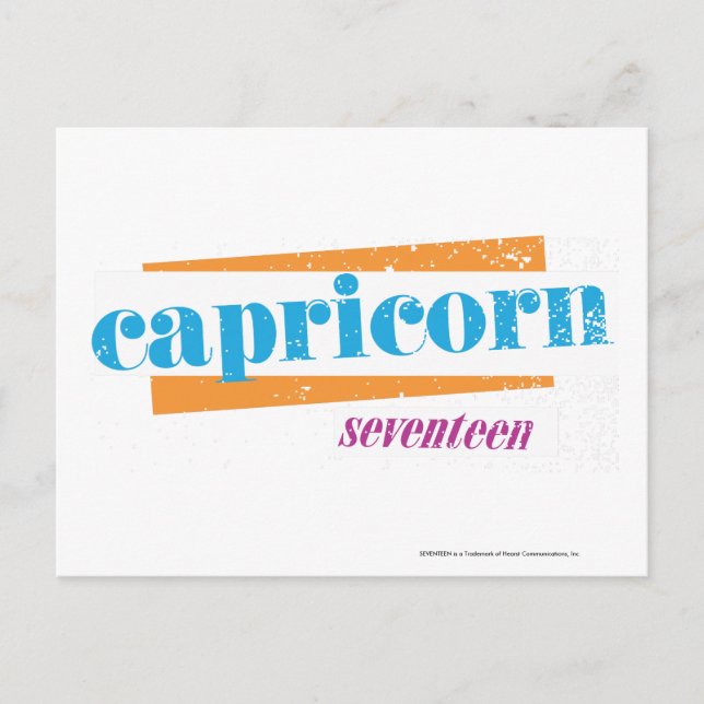 Capricorn Aqua Postcard (Front)