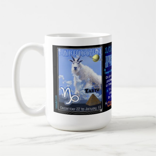 Capricorn Aquarius cusp Lg 15 oz Mug (Left)