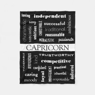 Capricorn Astrological Fleece Blanket