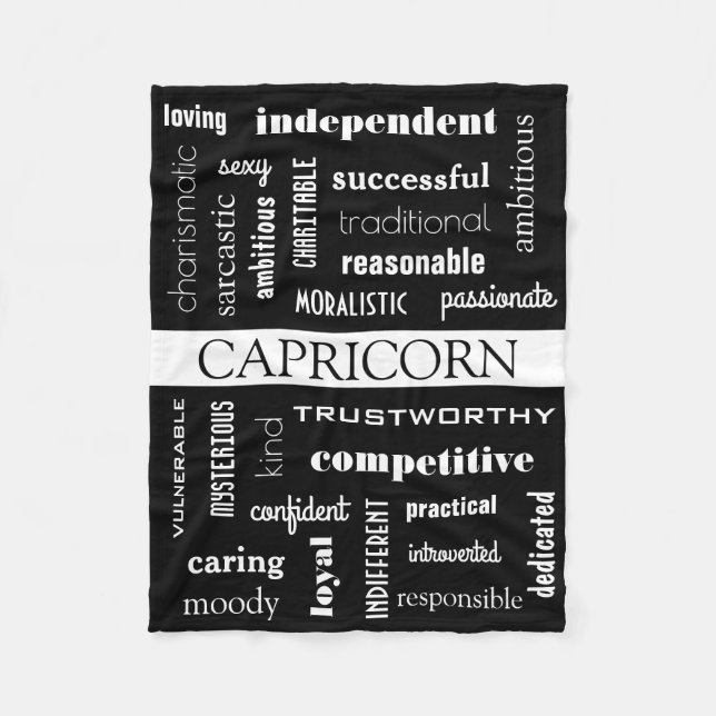 Capricorn Astrological Fleece Blanket (Front)