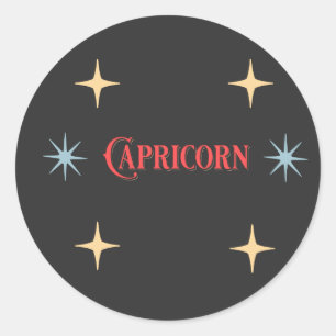 Capricorn Astrological Sign  Classic Round Sticker