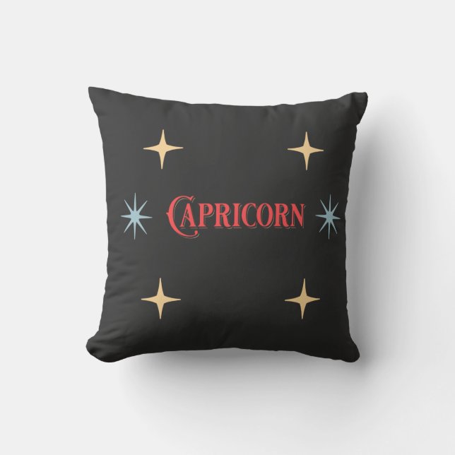 Capricorn Astrological Sign  Cushion (Front)