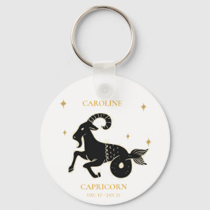 Capricorn  Astrological Zodiac Sign Name Gift Key Ring