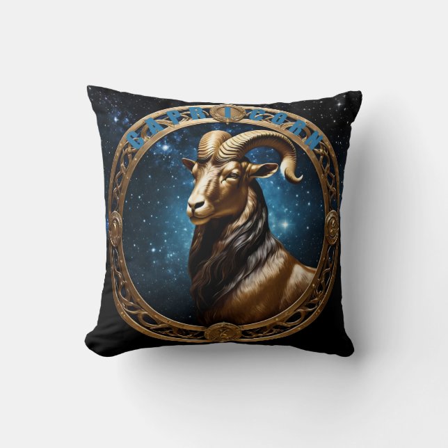 Capricorn astrology sign cushion (Front)