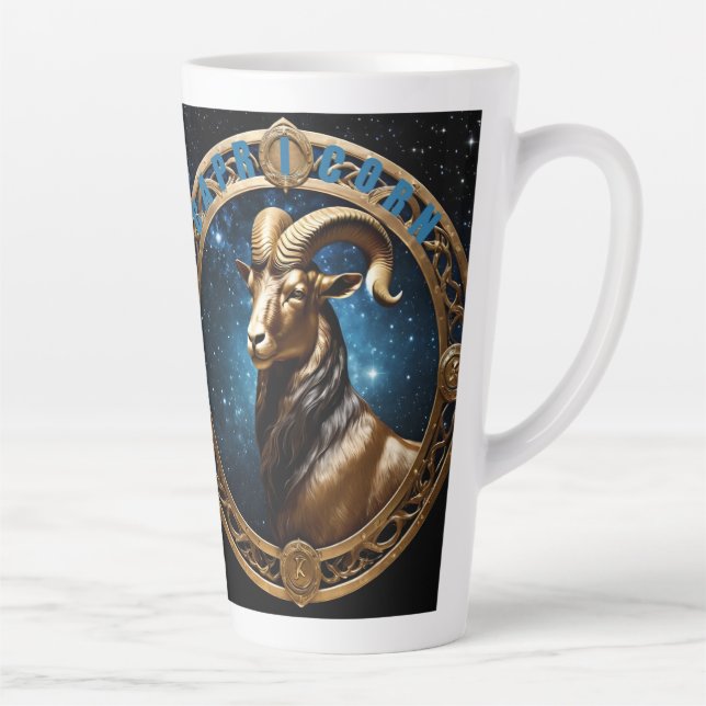 Capricorn astrology sign latte mug (Right)