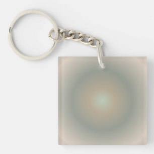 Capricorn Aura Gradient Zodiac, Green Brown Key Ring