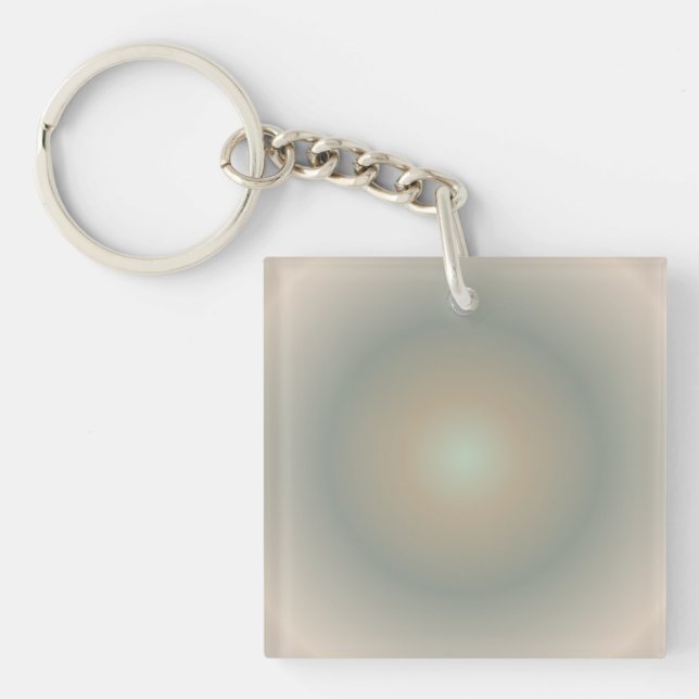Capricorn Aura Gradient Zodiac, Green Brown Key Ring (Front)