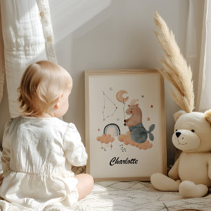 Capricorn Baby - Your Little Goat Zodiac Nursery Poster