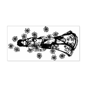 Capricorn Belly Dancer Goddess Zodiac Bellydance Self-inking Stamp