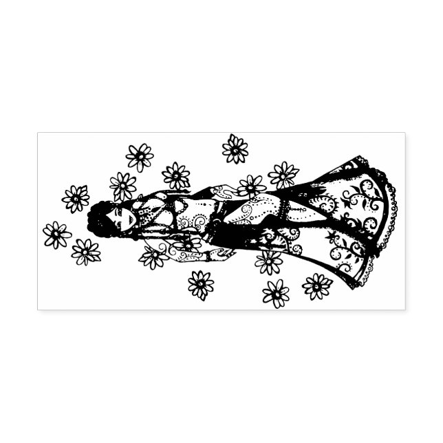 Capricorn Belly Dancer Goddess Zodiac Bellydance   Self-inking Stamp (Design)