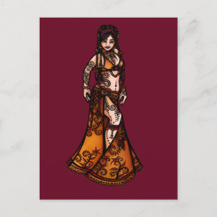 Capricorn Belly Dancer Postcard