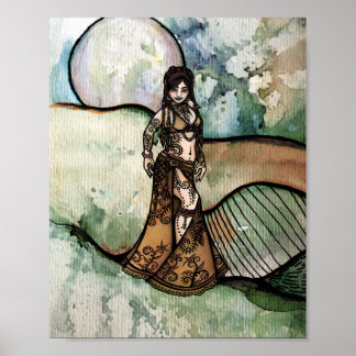 Capricorn Belly Dancer Poster