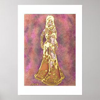 Capricorn Bellydancer cards Foil Prints