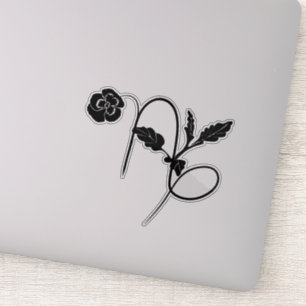 Capricorn birth flower zodiac sign elegant black
