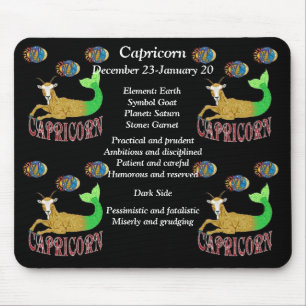 Capricorn Birth Sign Zodiac Mouse Pad