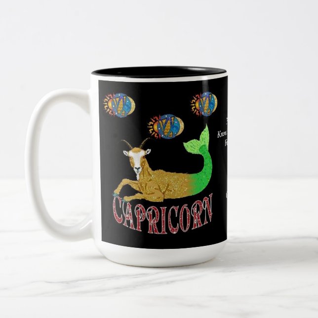 Capricorn Birth Sign Zodiac Mug (Left)