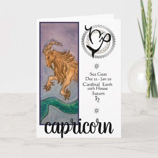 Capricorn Birthday Card (Front)