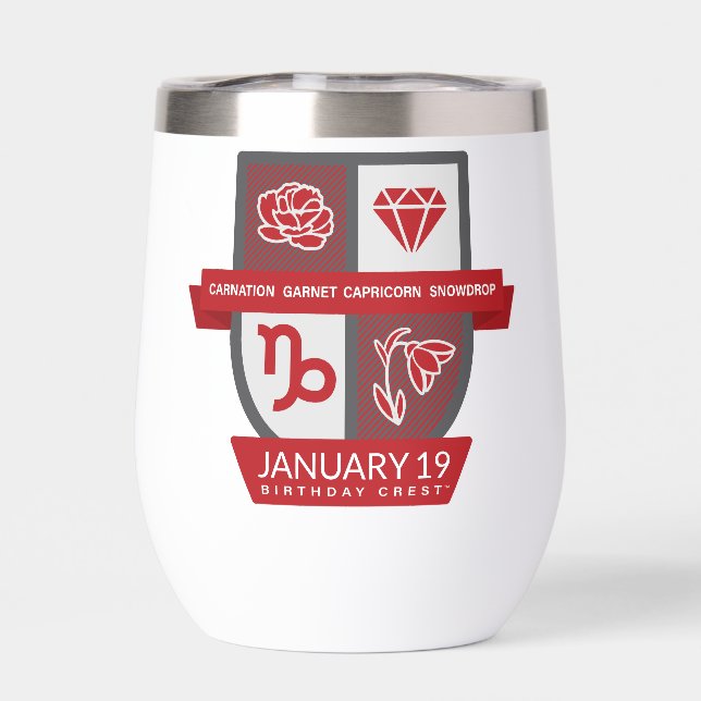 Capricorn Birthday Crest™ January 1-19 (Back)