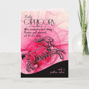 Capricorn Birthday For Her Zodiac Star Sign Card