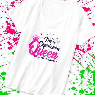 Capricorn Birthday Queen Zodiac Sign Soul Royalty T-Shirt