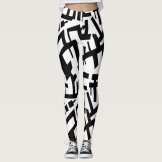 Capricorn Black White Leggings
