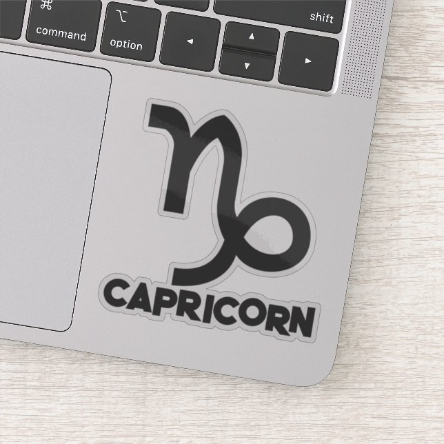Capricorn Bold Zodiac Sign Horoscope Custom Text (Detail)