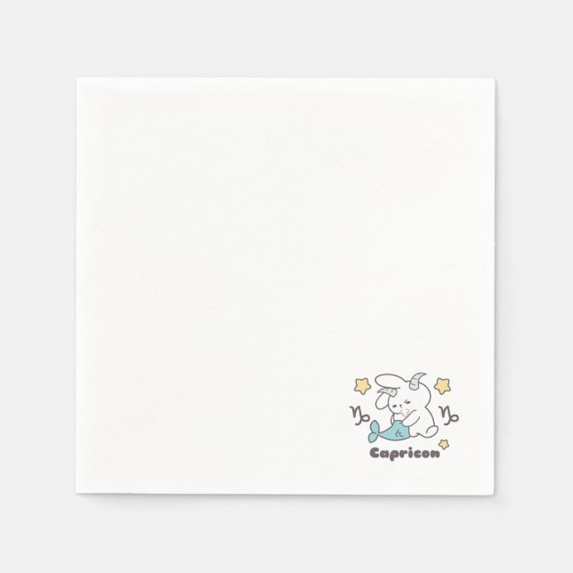 Capricorn Bunny Pattern: Mermazing Tales Napkin (Front)