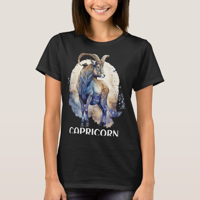 Capricorn Caps Zodiac Saturn Ruled Astrological Go T-Shirt (Front)