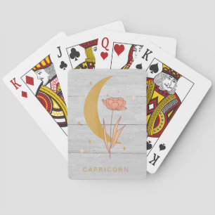 Capricorn Celestial Botanical Horoscope Astrology Playing Cards