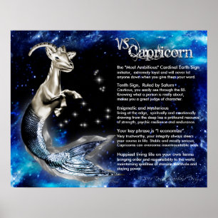 Capricorn Characteristics Poster