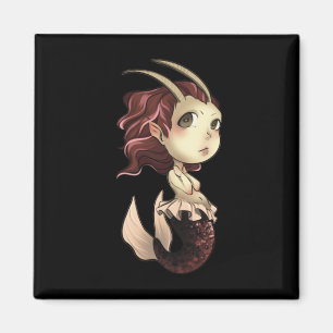 Capricorn Chibi Anime Cute Girl Solo Sticker Magnet