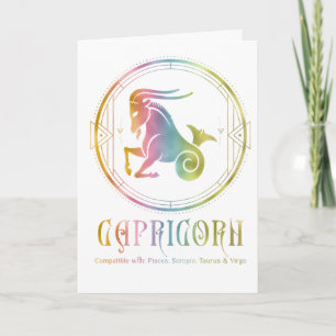 Capricorn Compatibility Birthday Greeting Card