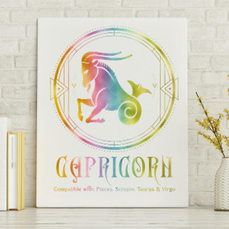 Capricorn Compatibility Designed Canvas Print