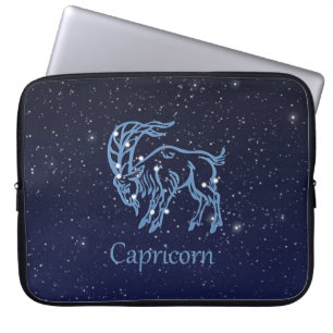 Capricorn Constellation and Zodiac Sign with Stars Laptop Sleeve