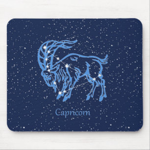 Capricorn Constellation and Zodiac Sign with Stars Mouse Mat