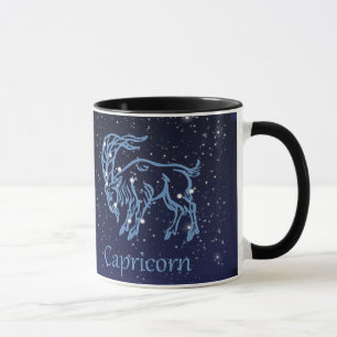 Capricorn Constellation and Zodiac Sign with Stars Mug
