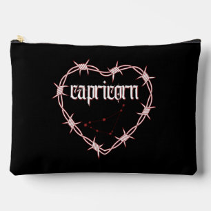 Capricorn Constellation Gothic Dark Edgy Birthday Accessory Pouch