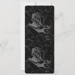 Capricorn Constellation Hevelius 1690 on Black