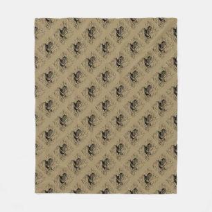 Capricorn Constellation Hevelius 1690 on Taupe Fleece Blanket
