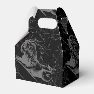 Capricorn Constellation Map Hevelius 1690 on Black Favour Box