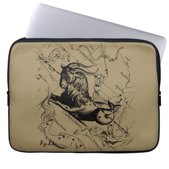 Capricorn Constellation Map Hevelius circa 1690 Laptop Sleeve (Front)